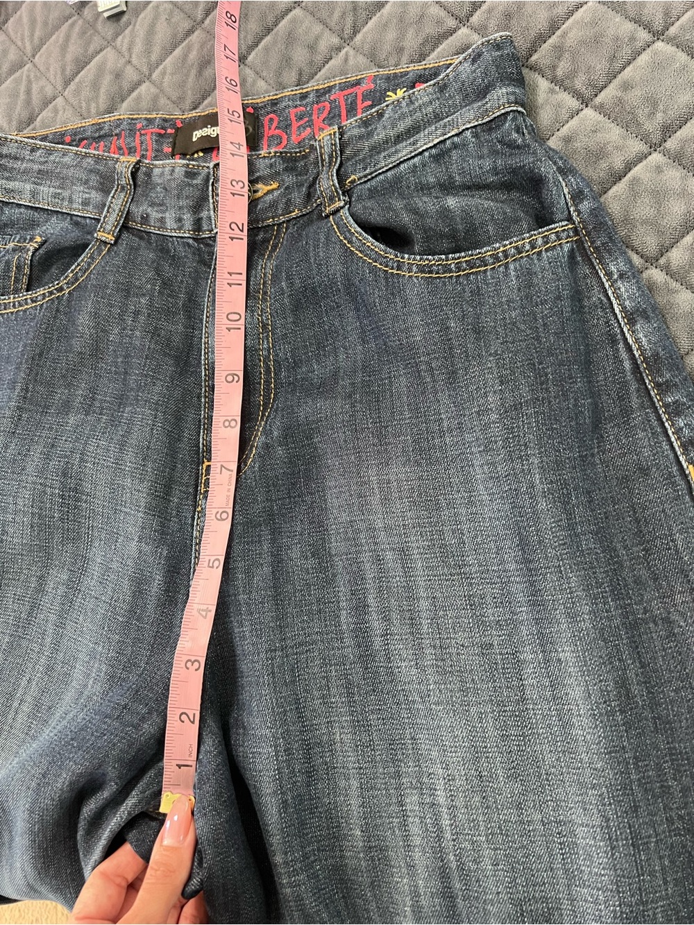 Desigual Super Wide Leg Jeans Women’s Size 28 Flare High Waisted C - Picture 10 of 15